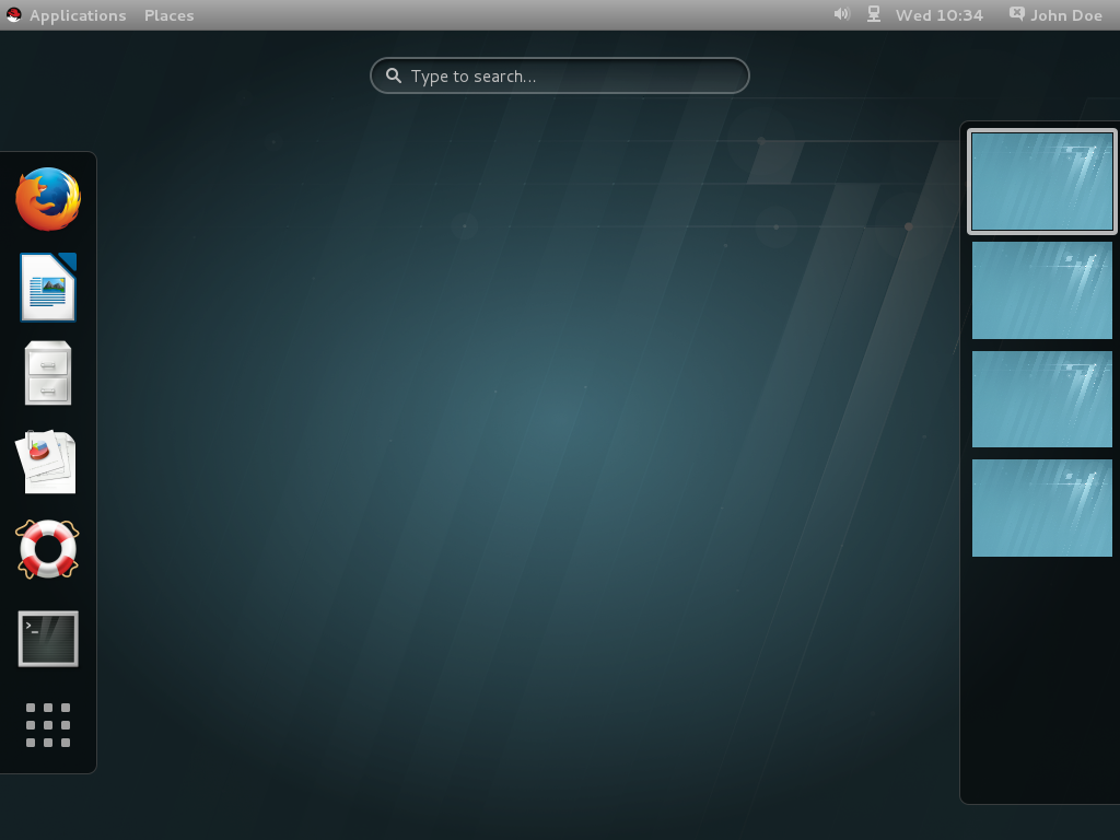 Red Hat Enterprise Linux review screenshot showing RHEL 7 desktop