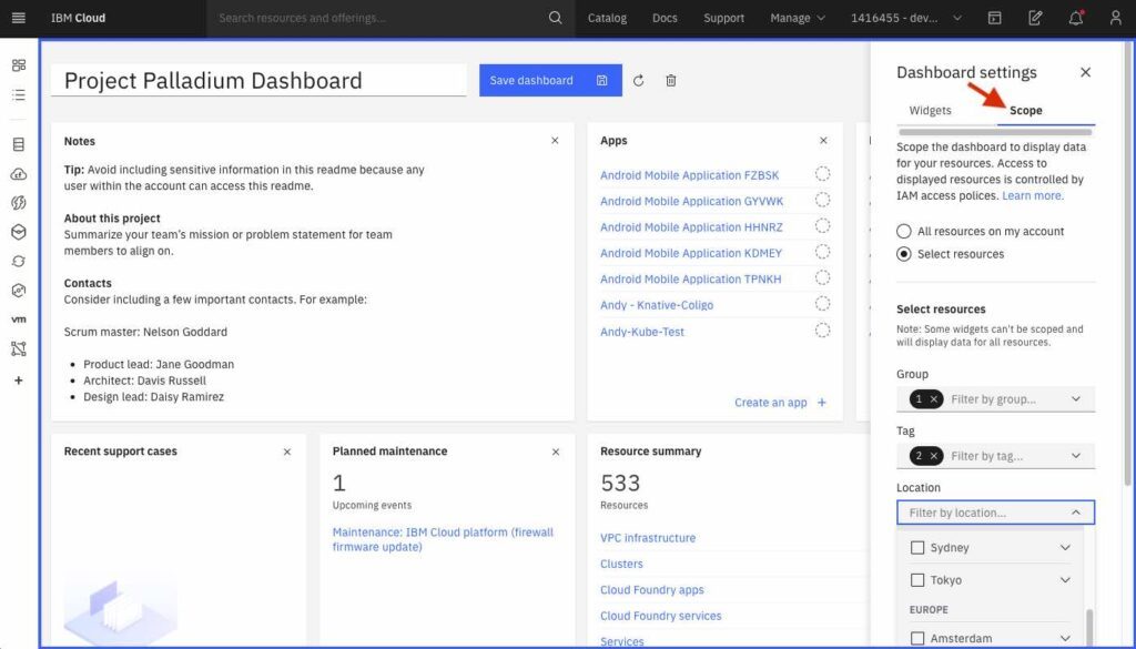 ibm netezza review - project palladium dashboard